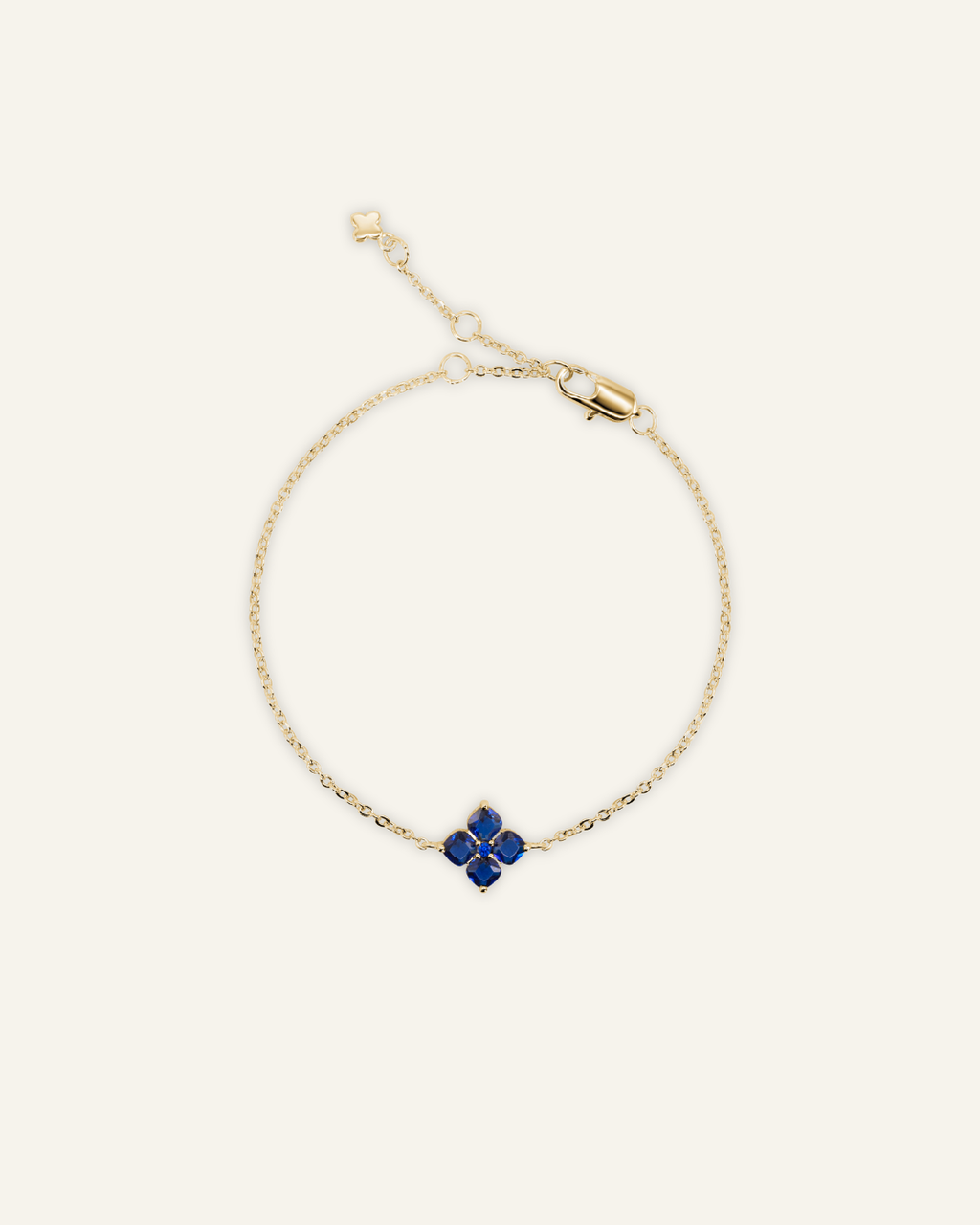 Mini Crystal Hydrangea Bracelet - Blueberry