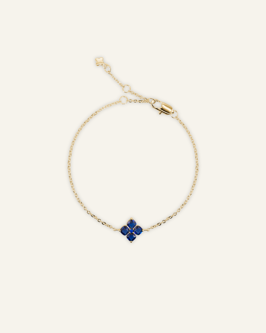 Mini Crystal Hydrangea Bracelet - Blueberry
