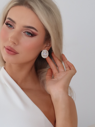 Diana Earrings - Crystal