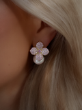 Hydrangea Earrings - Light Pink
