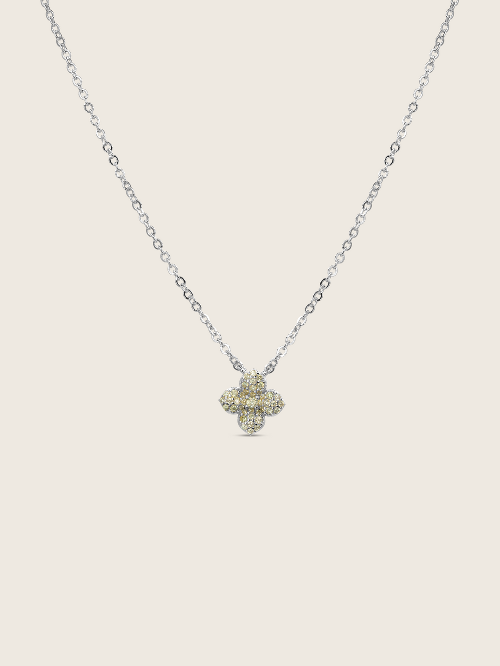 Mini Hydrangea Necklace - Lemon Drop