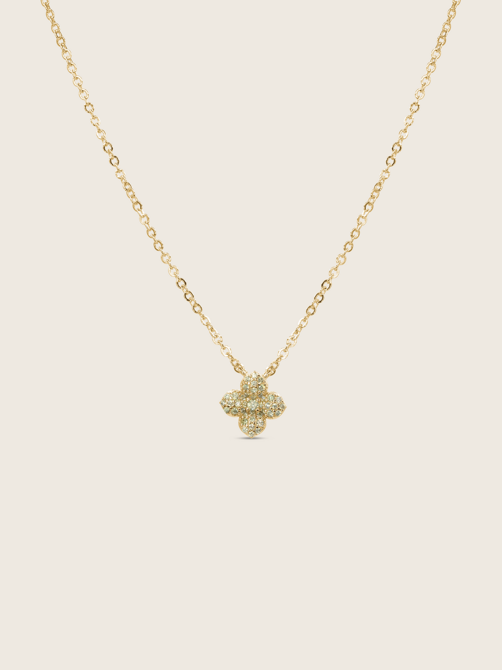 Mini Hydrangea Necklace - Lemon Drop