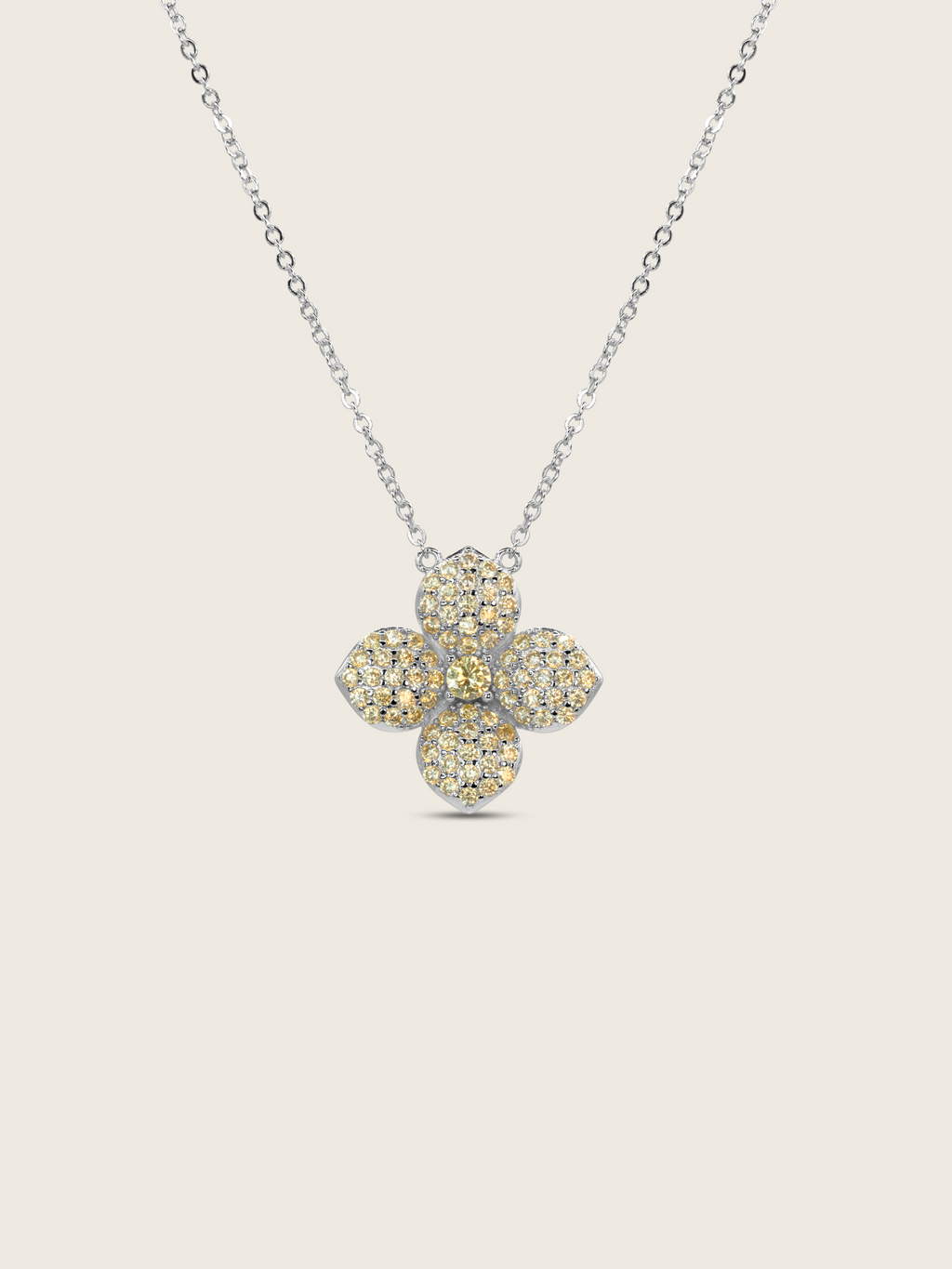 Hydrangea Necklace - Lemon Drop