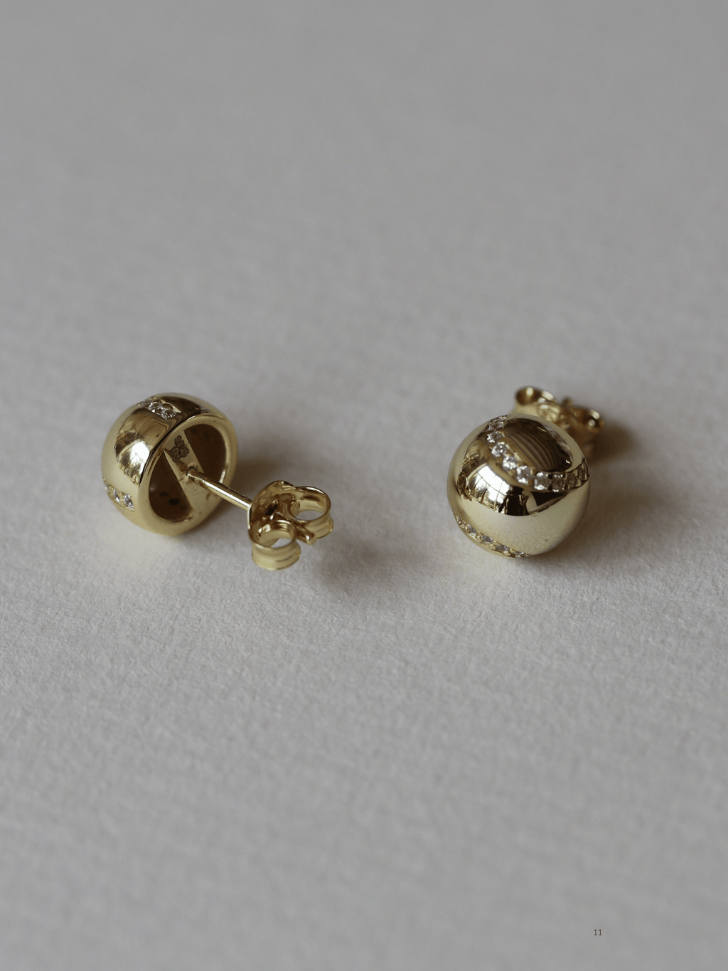 Court Earrings Semi-Pavé