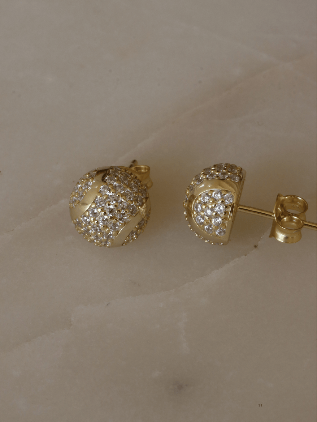 Court Earrings Pavé