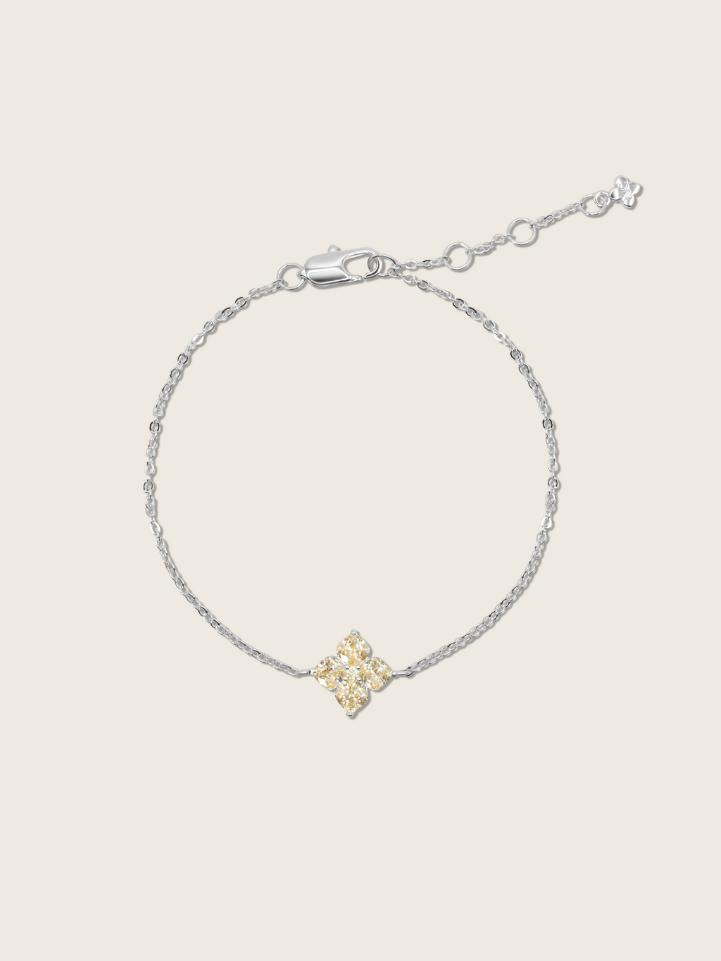 Mini Crystal Hydrangea Bracelet - Lemon Drop
