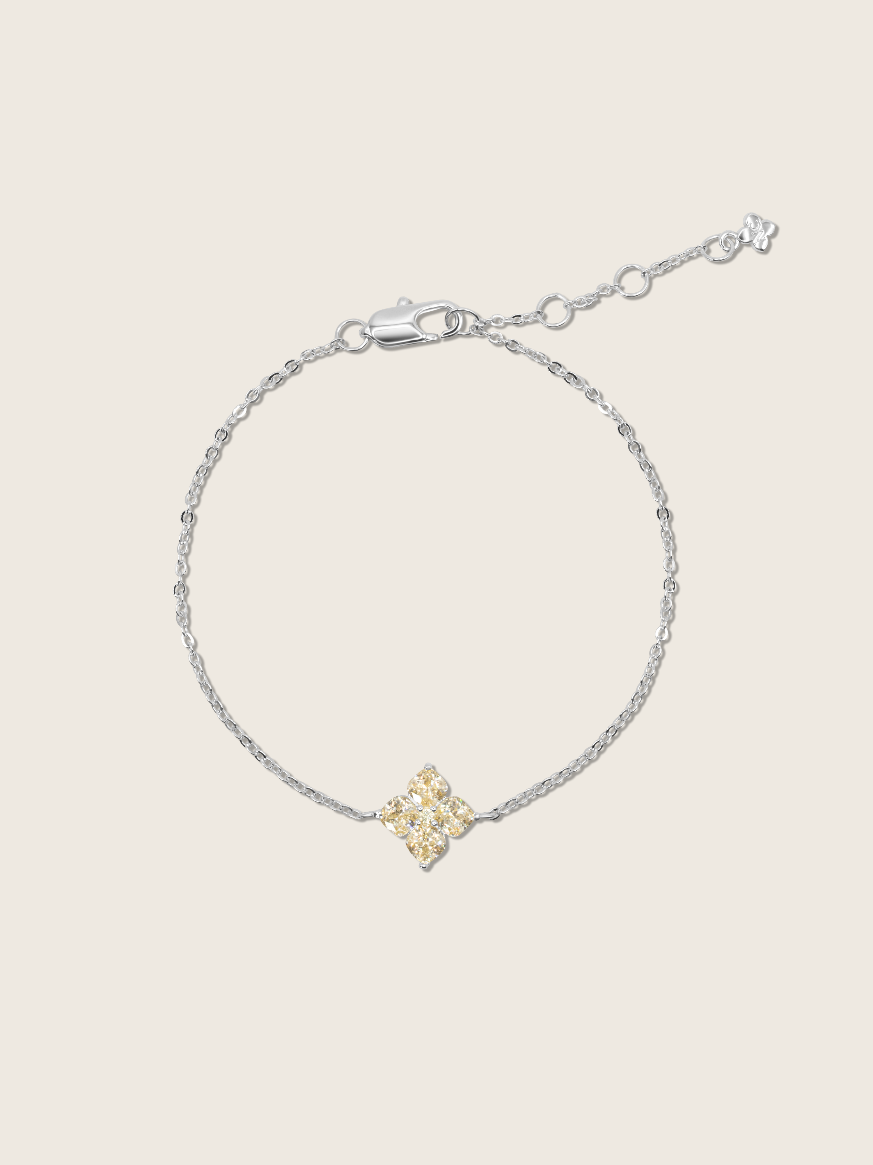 Mini Crystal Hydrangea Bracelet - Lemon Drop