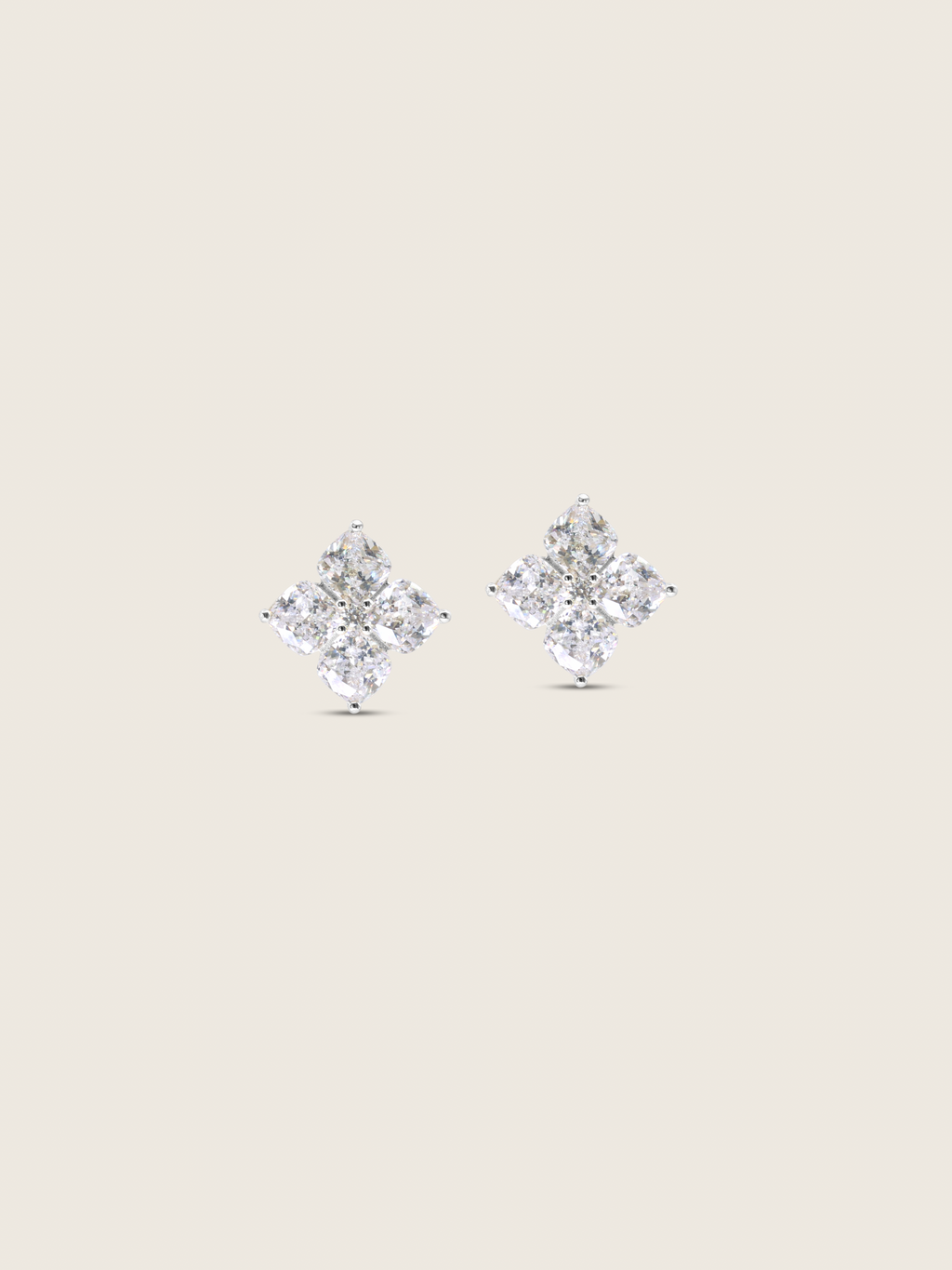 Mini Crystal Hydrangea Stud Earrings