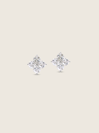 Mini Crystal Hydrangea Stud Earrings