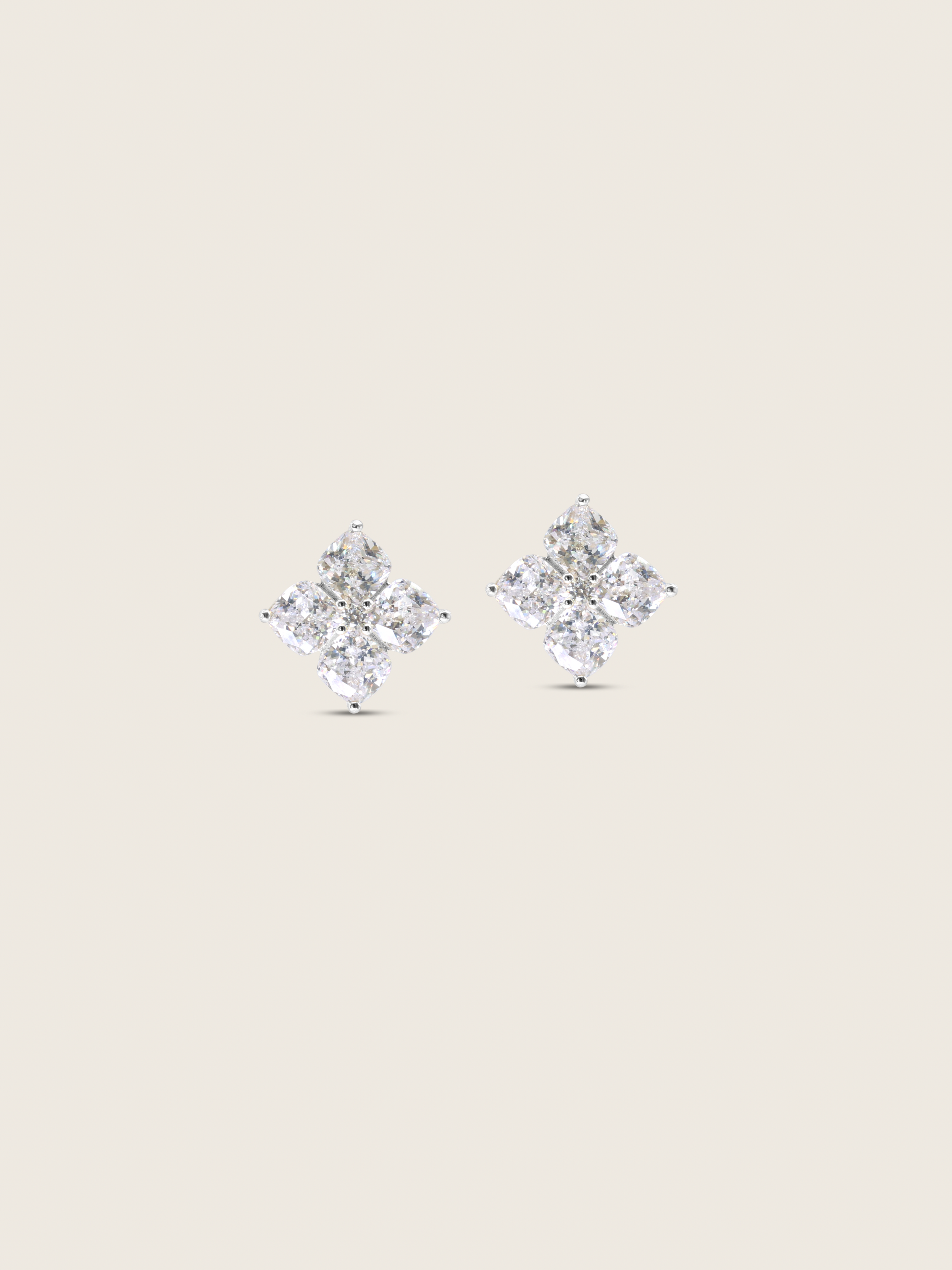Mini Crystal Hydrangea Stud Earrings