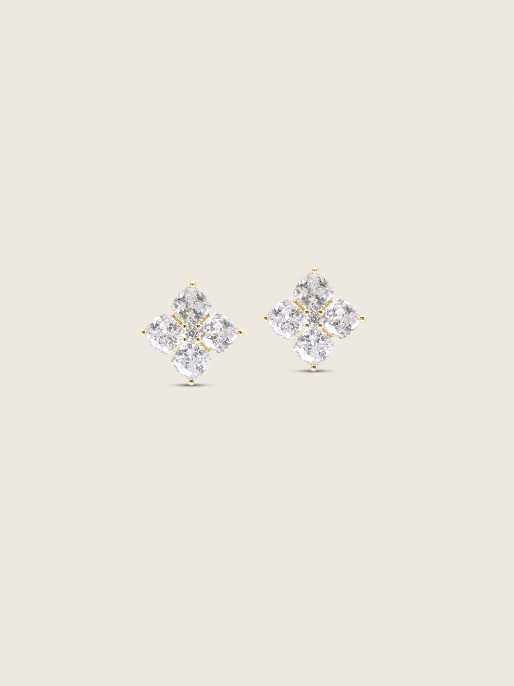Mini Crystal Hydrangea Stud Earrings