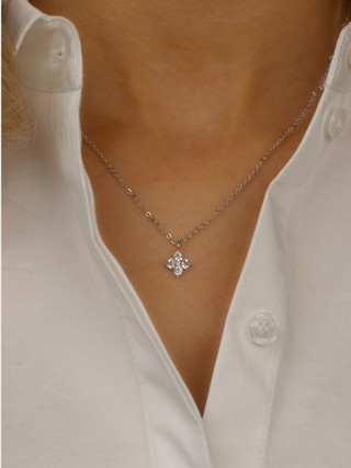 Petite Crystal Hydrangea Necklace