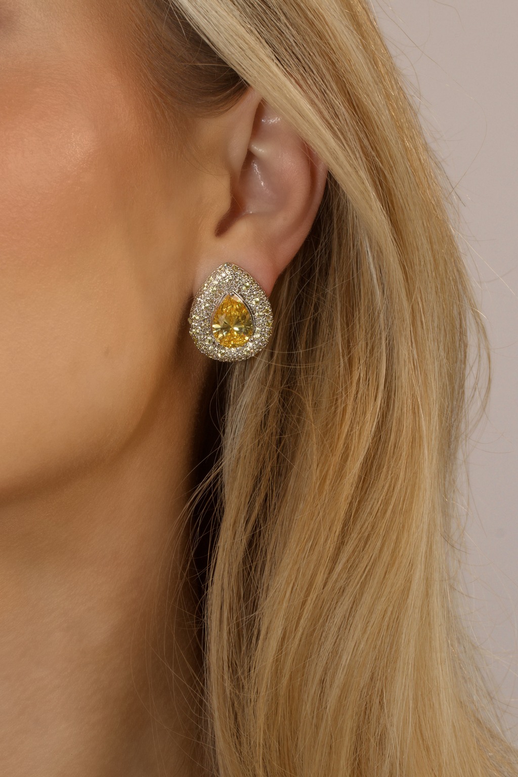 Desirée Pear Earrings - Lemon Drop