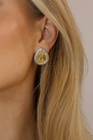 Desirée Pear Earrings - Lemon Drop