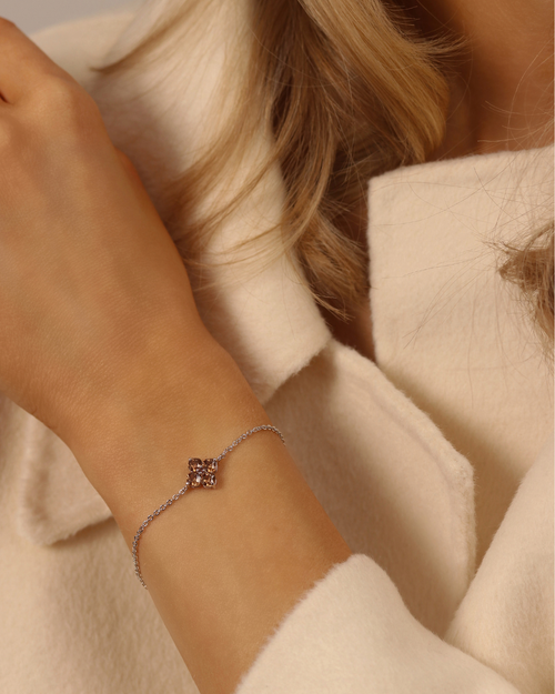 Mini Crystal Hydrangea Bracelet - Maple