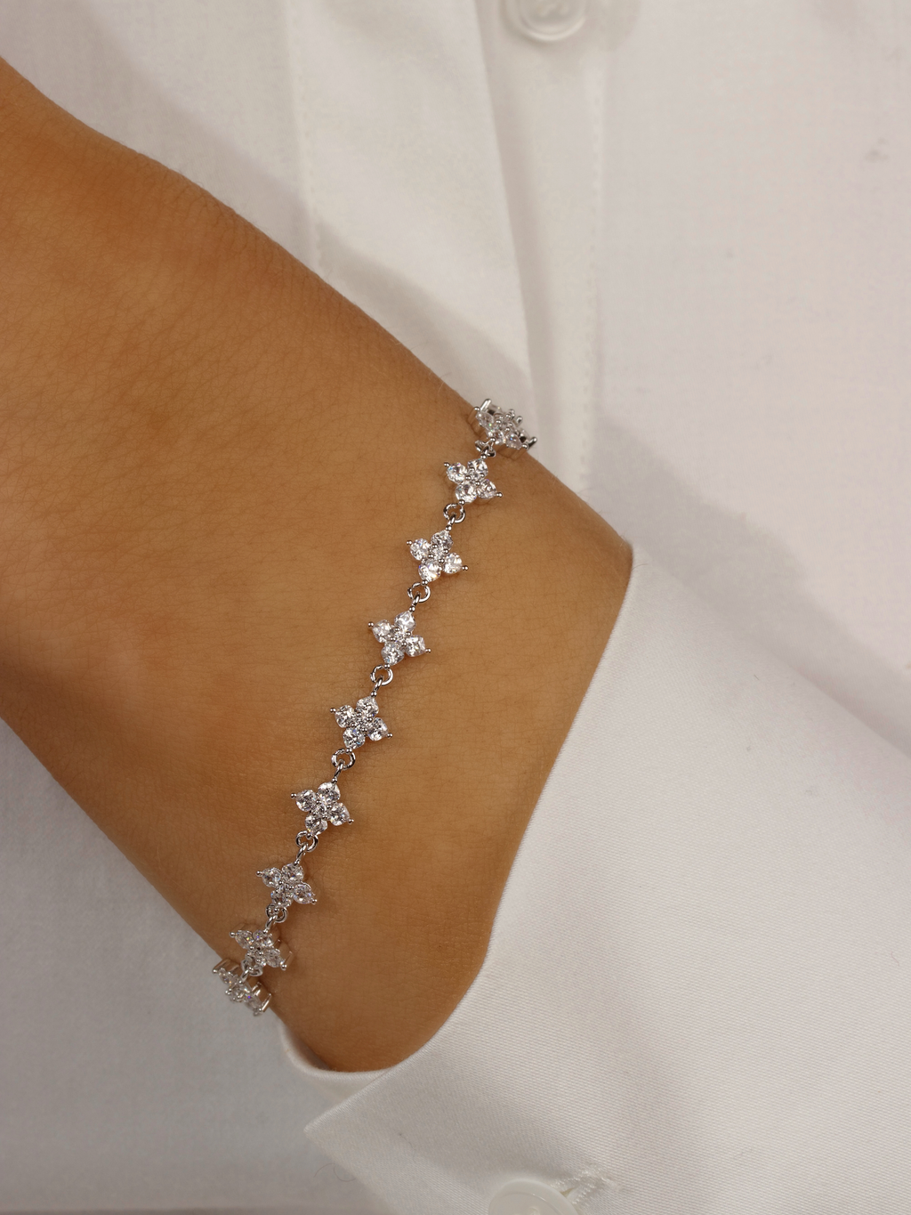 Micro Crystal Hydrangea Bracelet