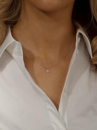 Micro Crystal Hydrangea Necklace