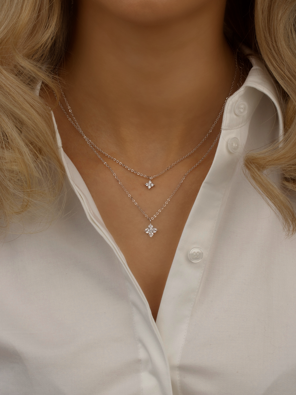 Petite Crystal Hydrangea Necklace