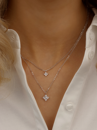 Micro Crystal Hydrangea Necklace