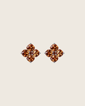 Mini Crystal Hydrangea Stud Earrings - Maple
