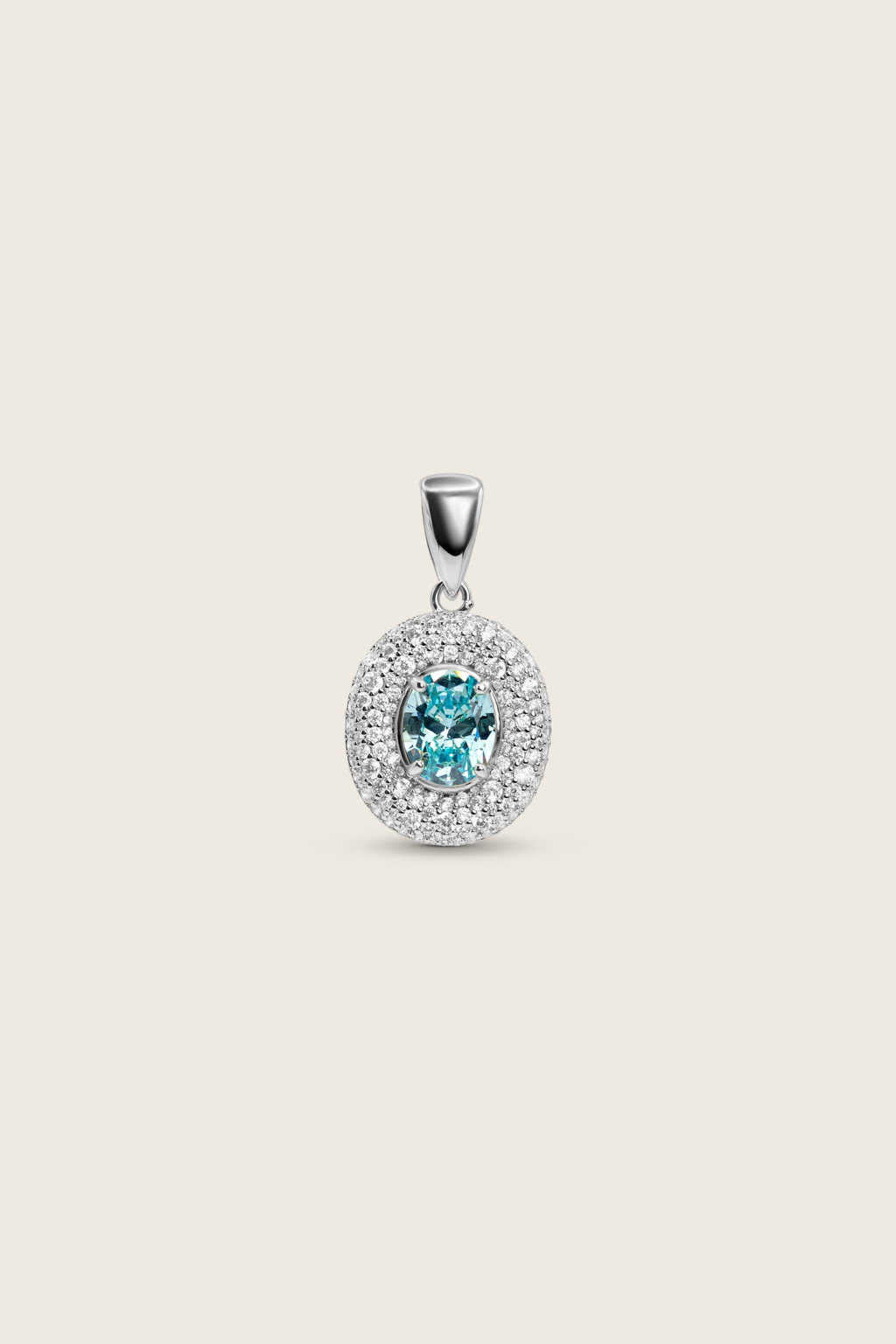 Desirée Oval Charm - Aqua