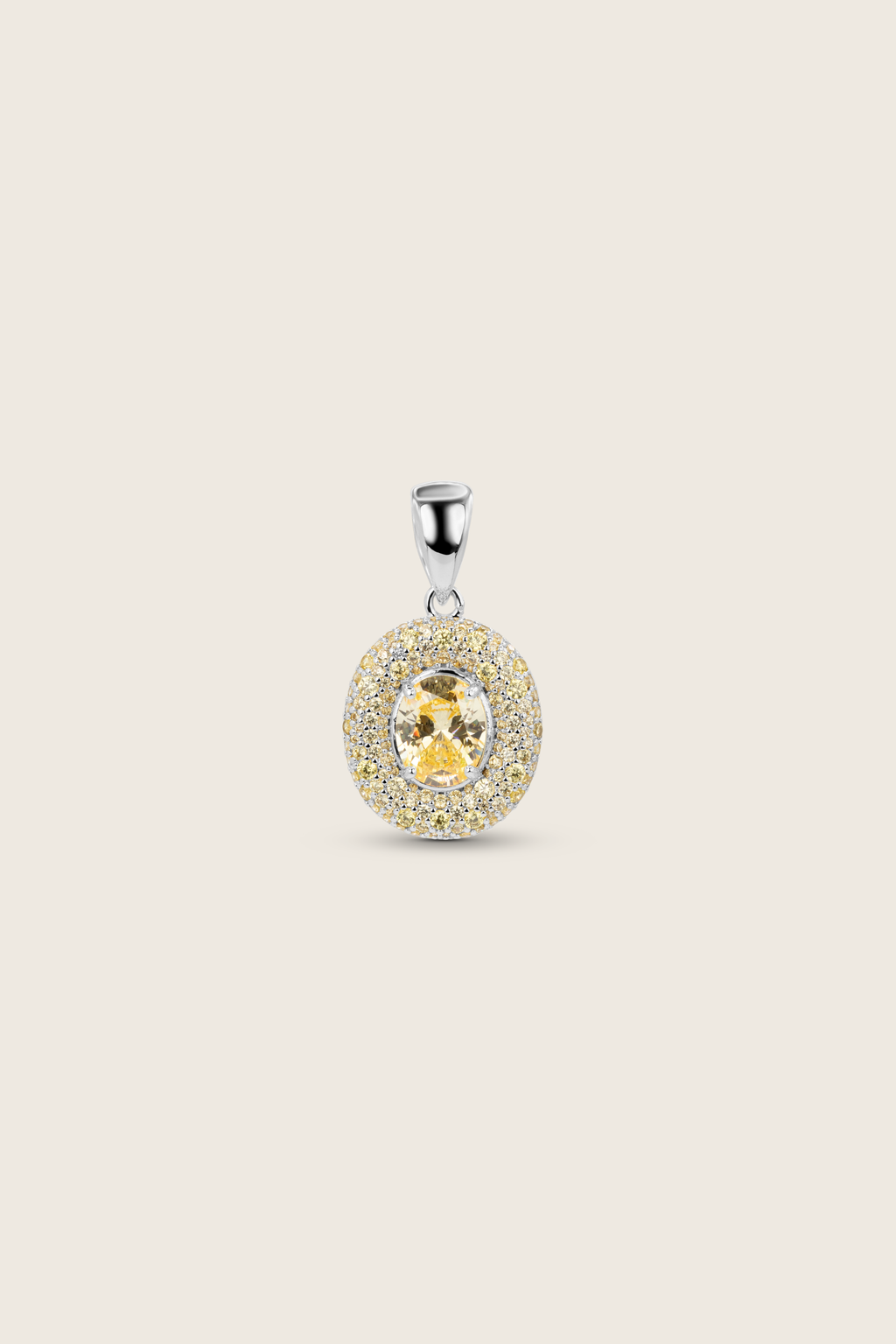 Desirée Oval Charm - Lemon Drop
