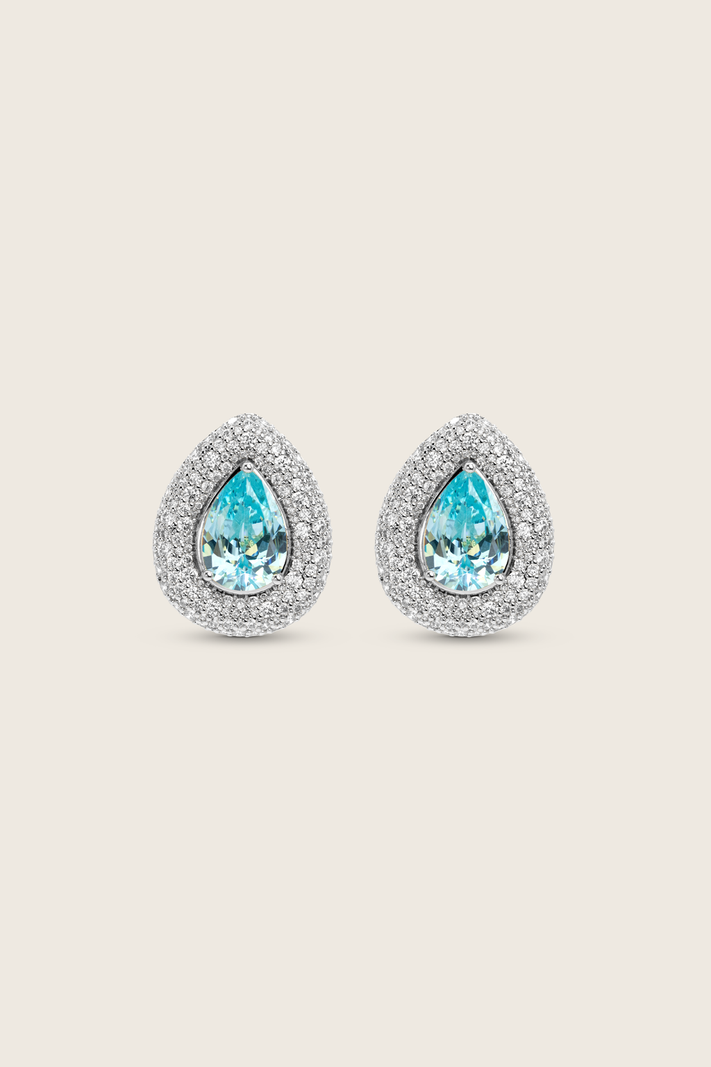 Desirée Pear Earrings - Aqua