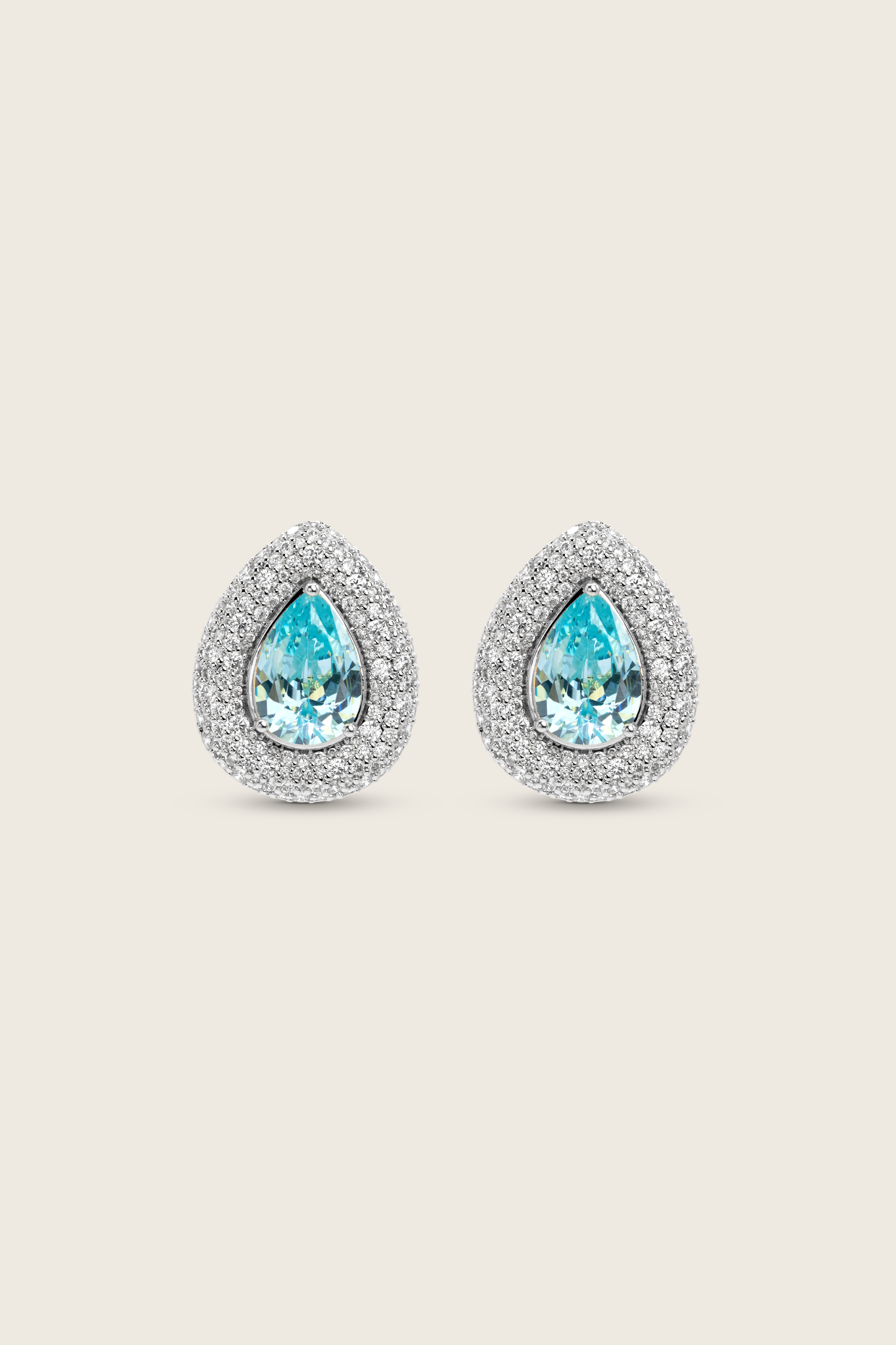 Desirée Pear Earrings - Aqua