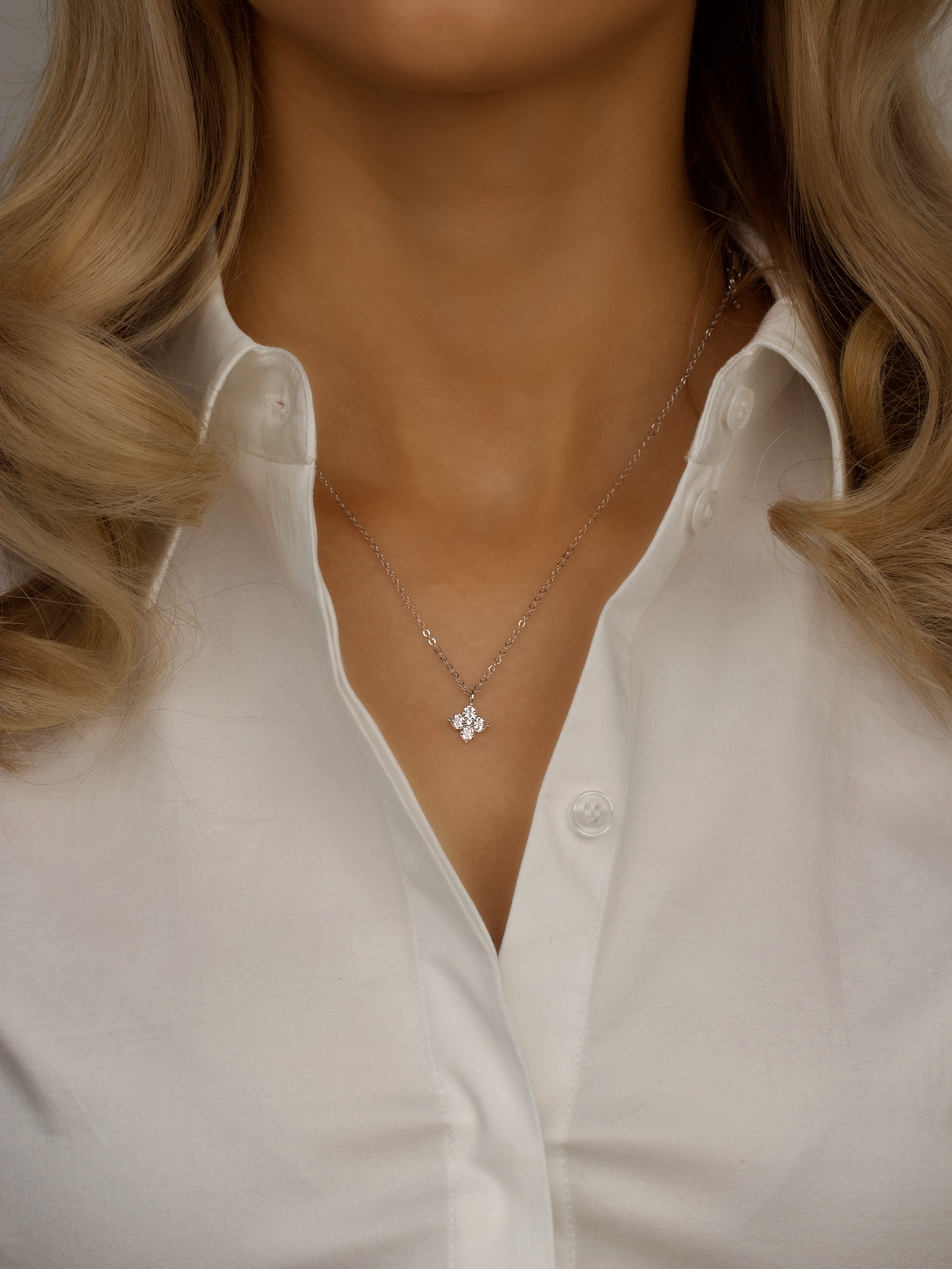Petite Crystal Hydrangea Necklace