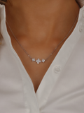 Triple Crystal Hydrangea Necklace