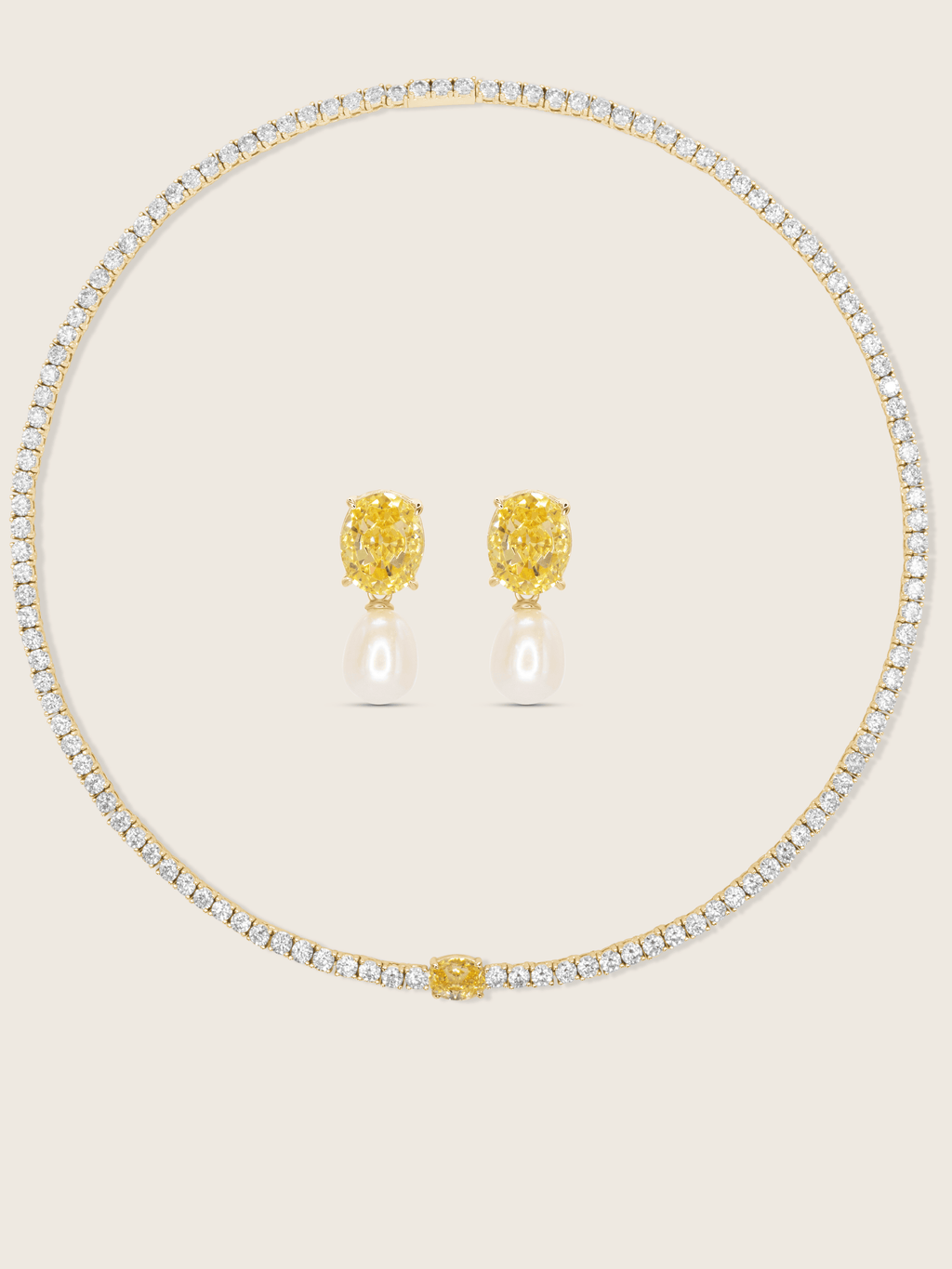 Aurelia Set - Lemondrop - Necklace & Earrings