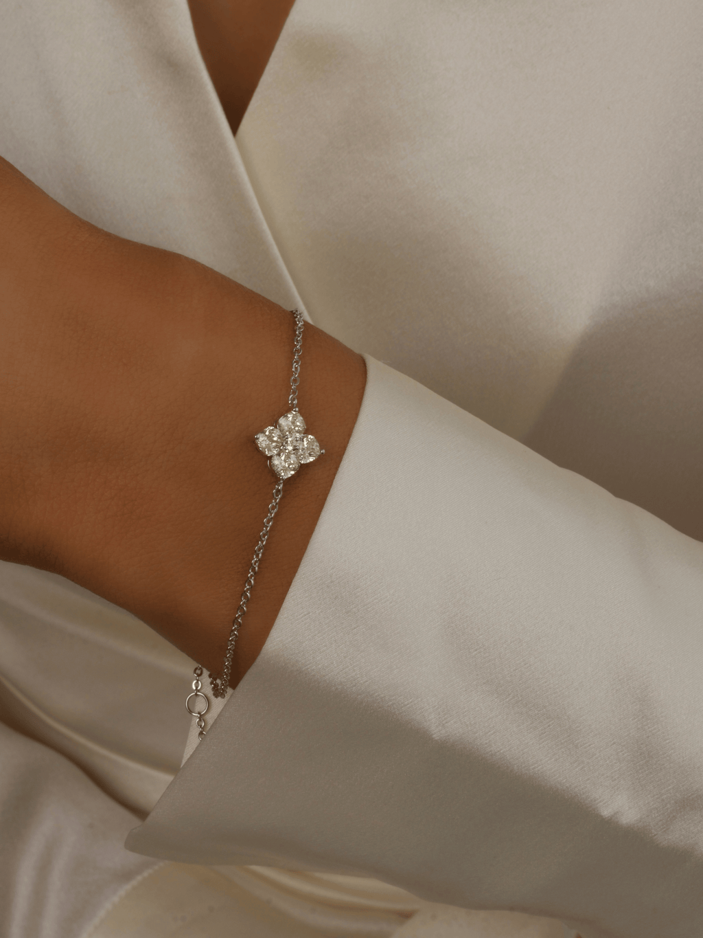 Mini Crystal Hydrangea Bracelet - Lemon Drop