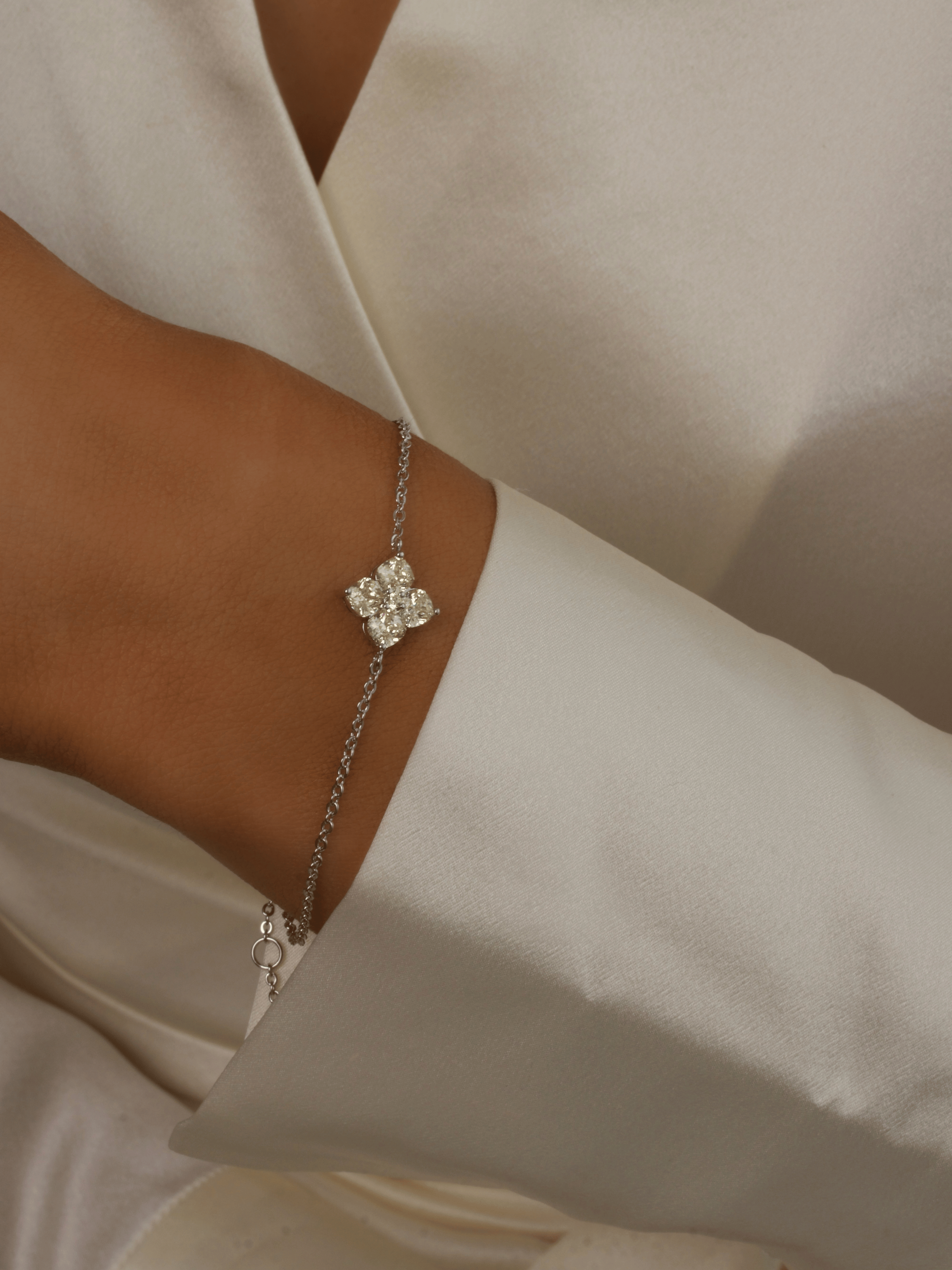 Mini Crystal Hydrangea Bracelet - Lemon Drop