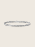 Estelle tennis bracelet premium white gold plated brass with cubic zirconia stones in S link wave setting