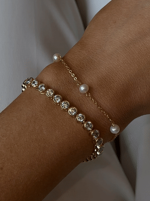 Serena Tennis Bracelet - Gold