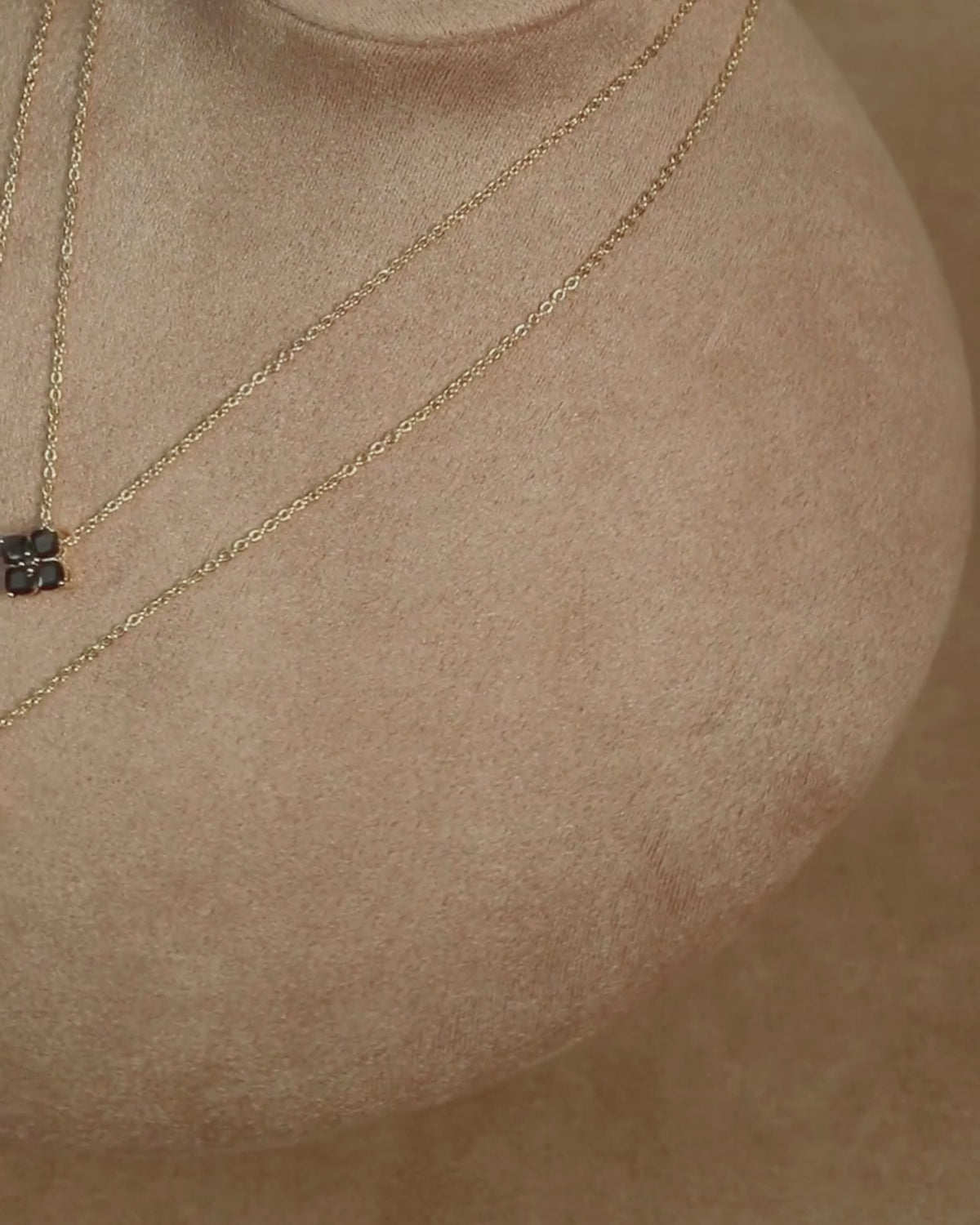 Crystal Hydrangea Necklace - Espresso