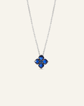 Crystal Hydrangea Necklace - Blueberry