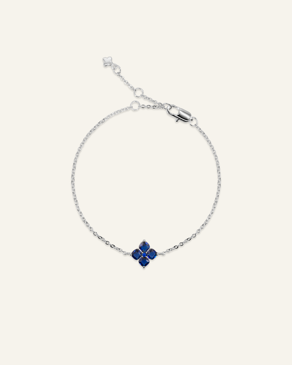 Mini Crystal Hydrangea Bracelet - Blueberry