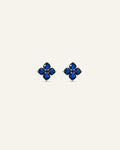 Mini Crystal Hydrangea Stud Earrings - Blueberry