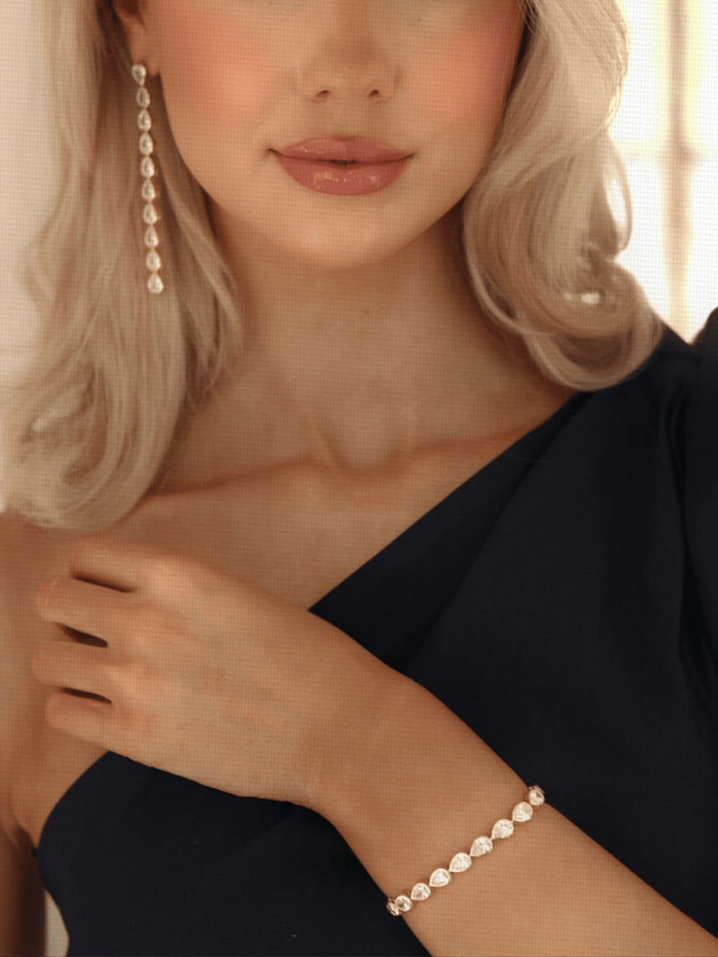 Constance Pear Tennis Bracelet