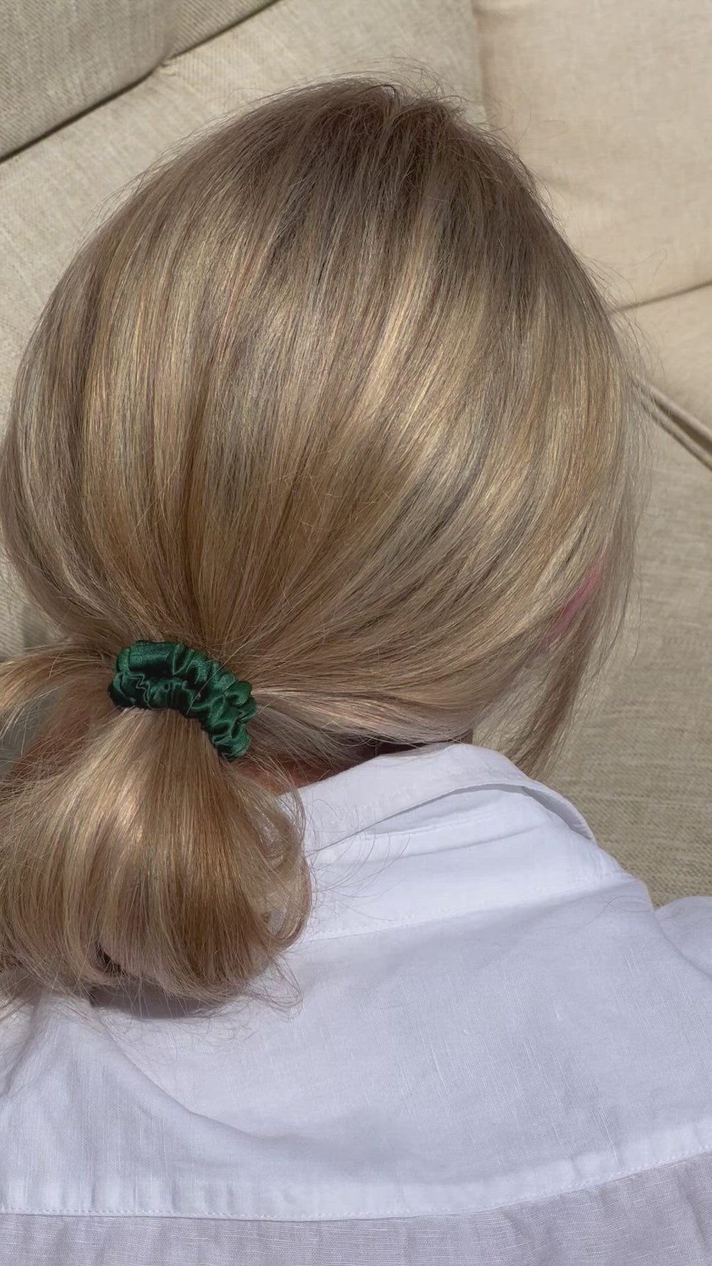 Lawn Tennis Silk Skinny Scrunchies