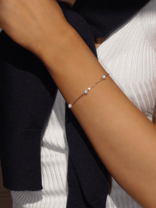 Sophia Mini Freshwater Pearl Bracelet - Gold