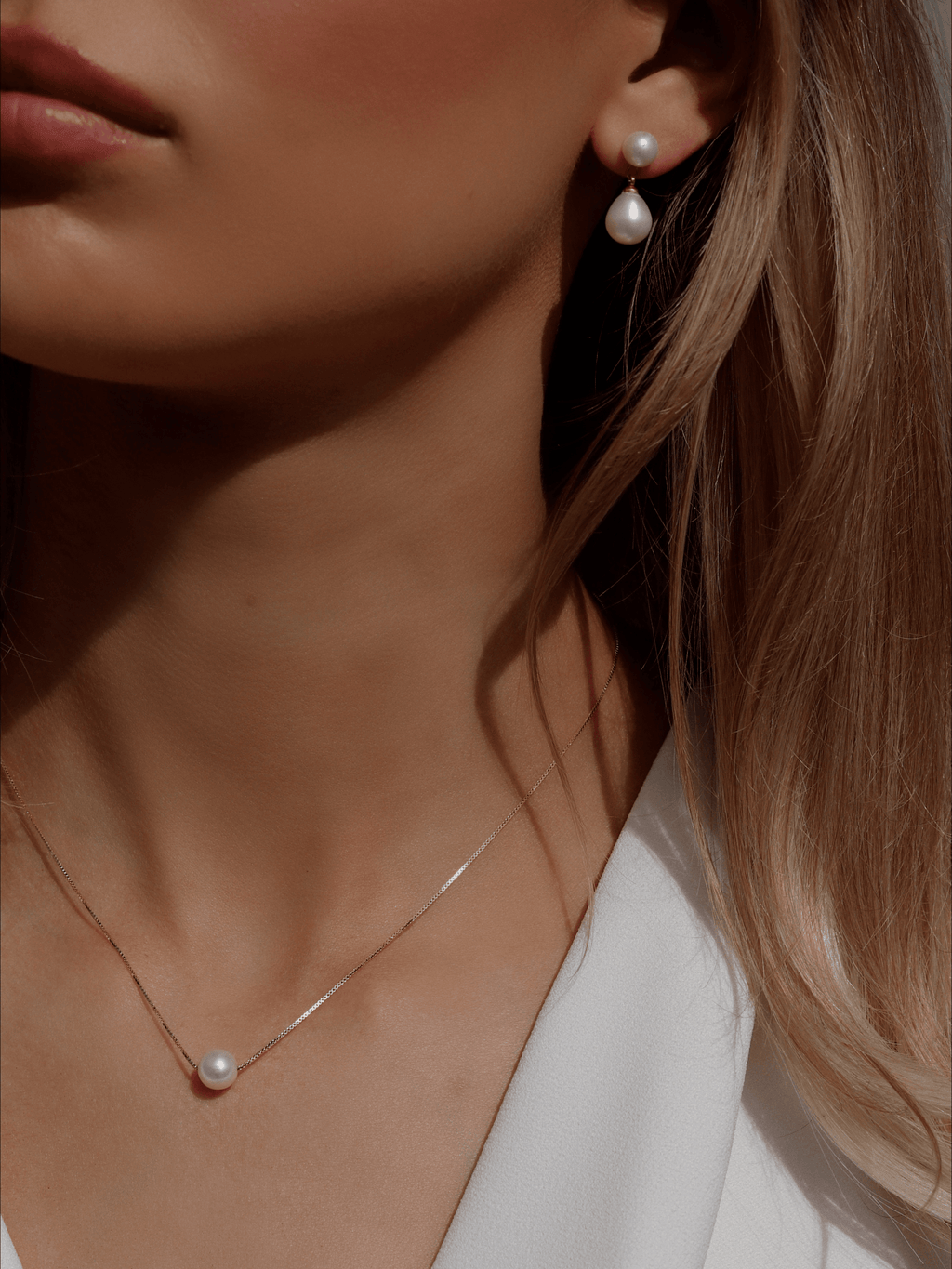 Blair Double-Pearl Drop Earrings