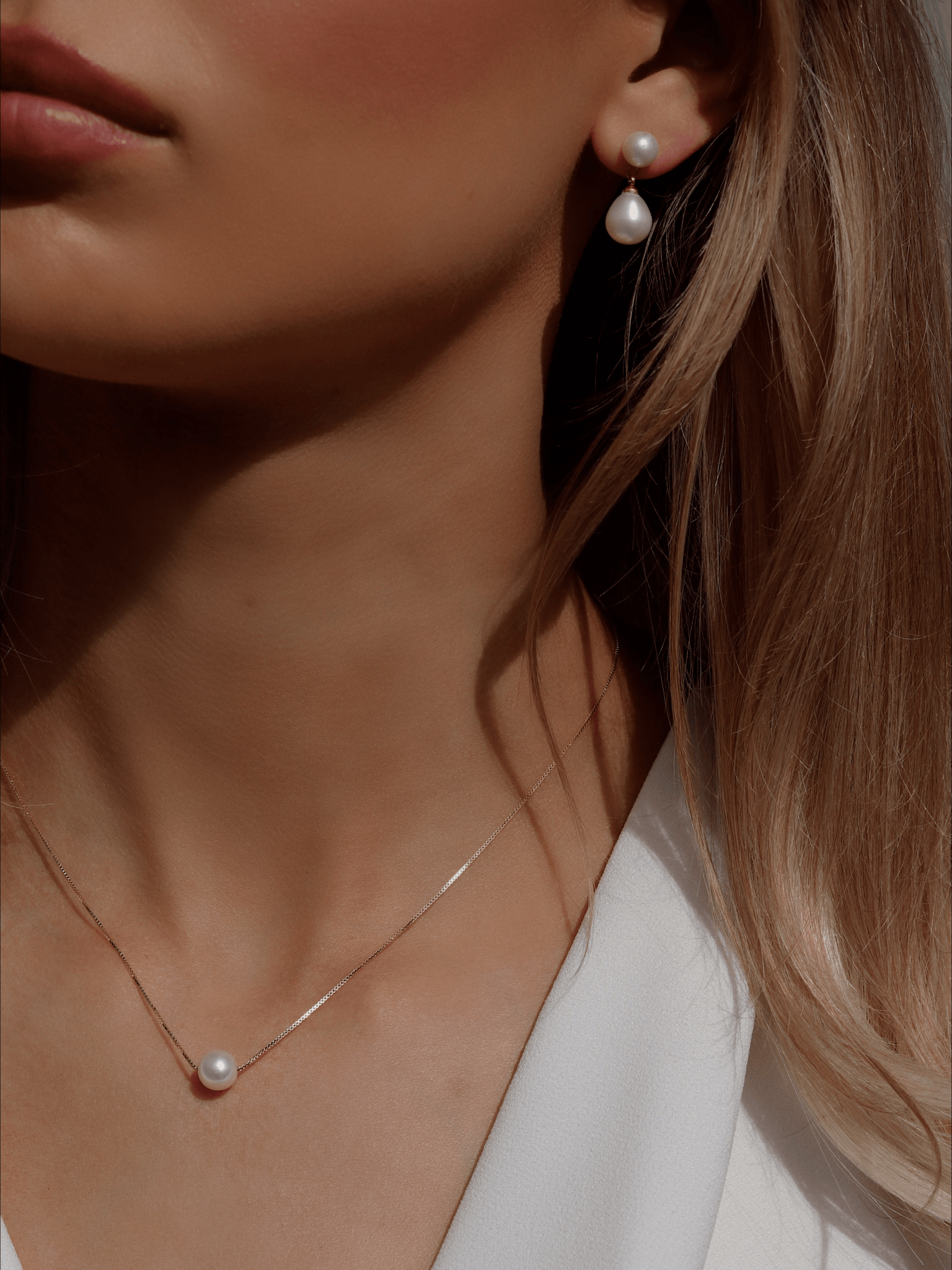 Blair Double-Pearl Drop Earrings