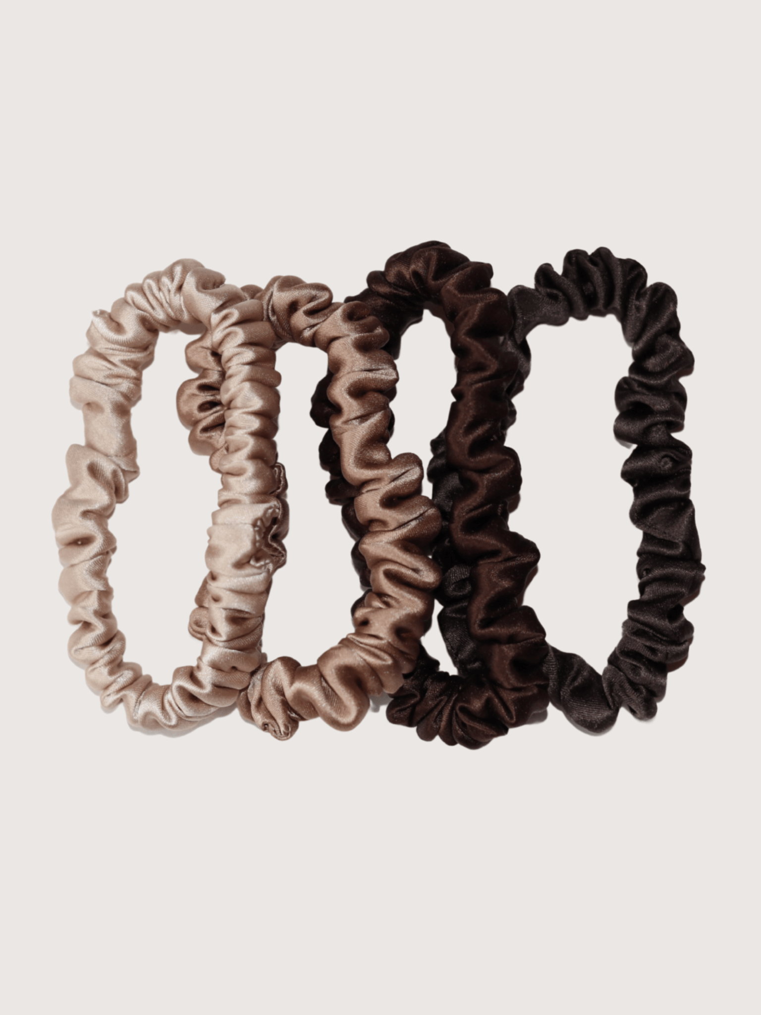 Chocolate Skinny Privé Pure Silk Hair Scrunchies