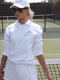 Country Club Crew Neck Sweater - Tennis White
