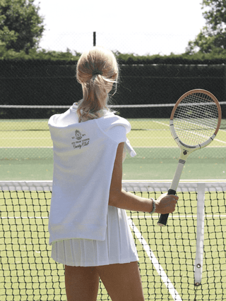 Country Club Crew Neck Sweater - Tennis White