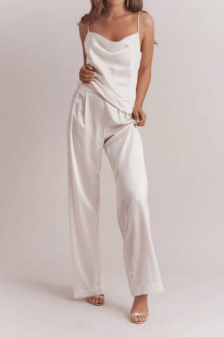 Davenport Silk Pants - Ivory