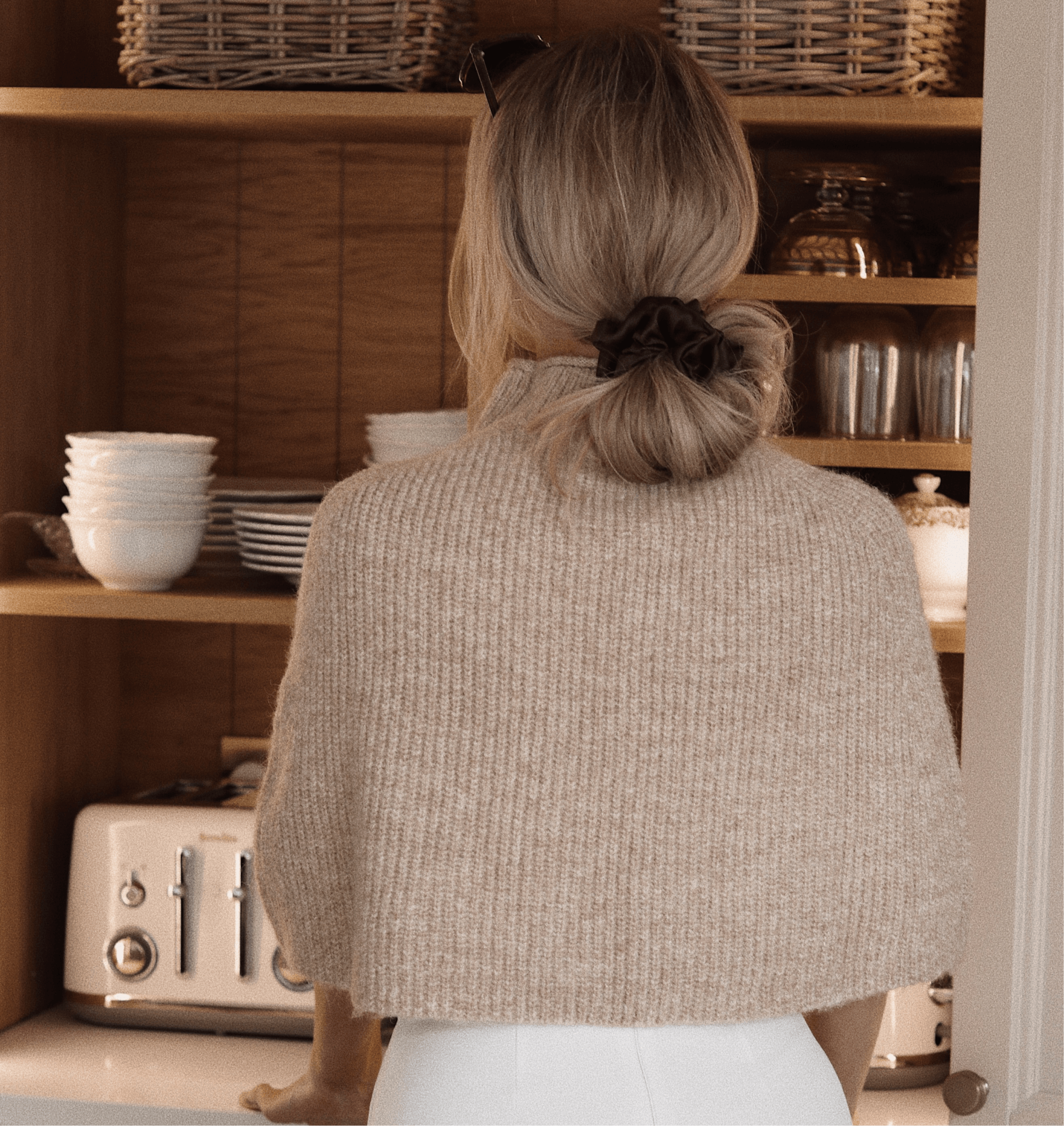 Luxe Pure Silk Hair Scrunchie - Coco