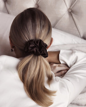 Luxe Pure Silk Hair Scrunchie - Coco
